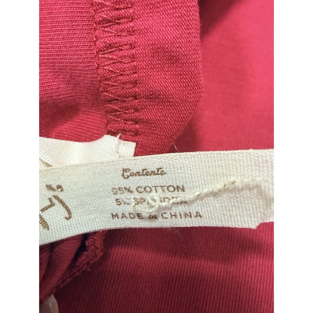 Matilda Jane Best Big Ruffle Crop Pants Women's Large Burgundy - Picture 5 of 7